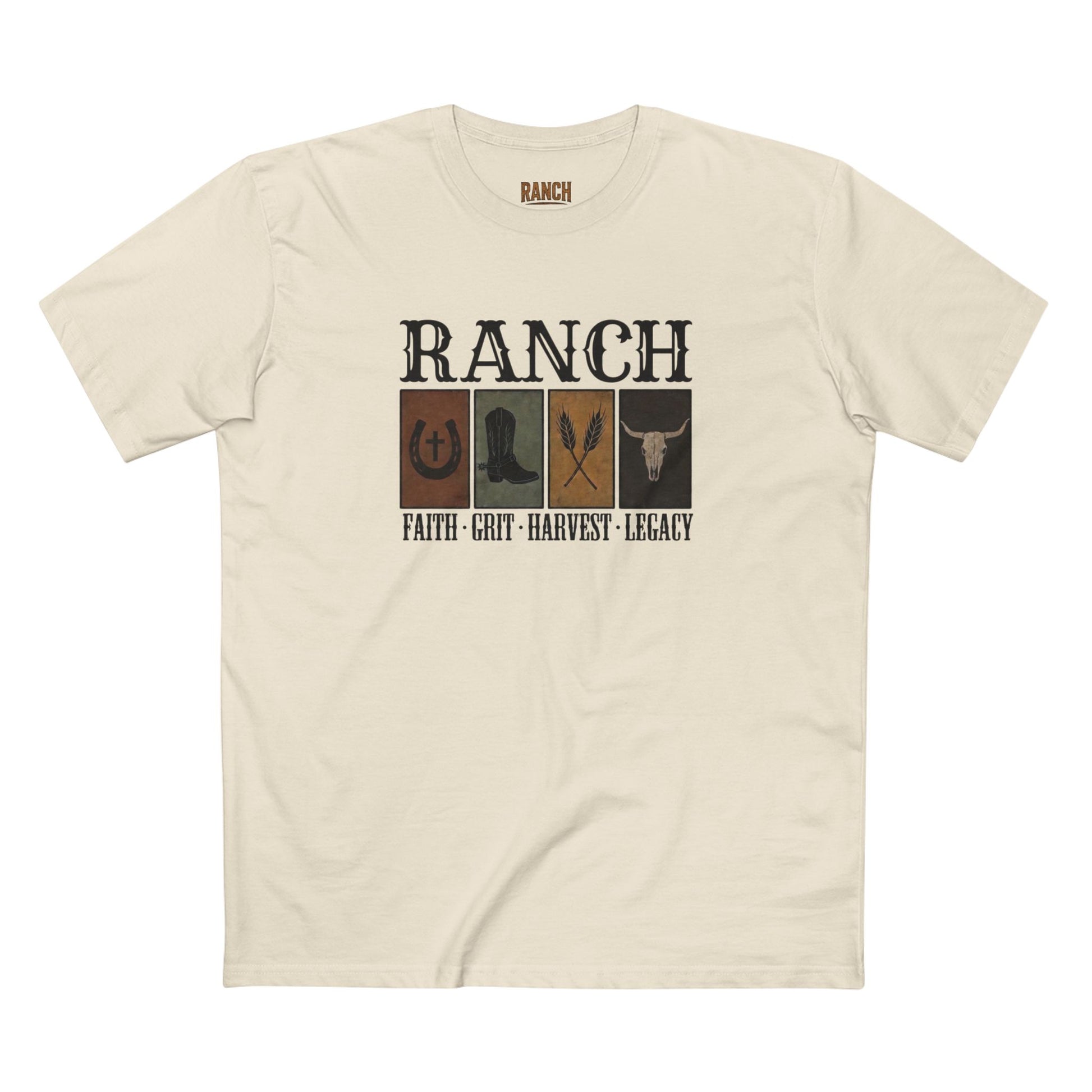 Faith.Grit.Harvest.Legacy Men's Adult Ranch Tee - Ranch