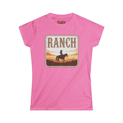 Women's cowgirl and horse Ranch Tee - Ranch