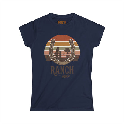 Women's horseshoe cowgirl Ranch Tee - Ranch