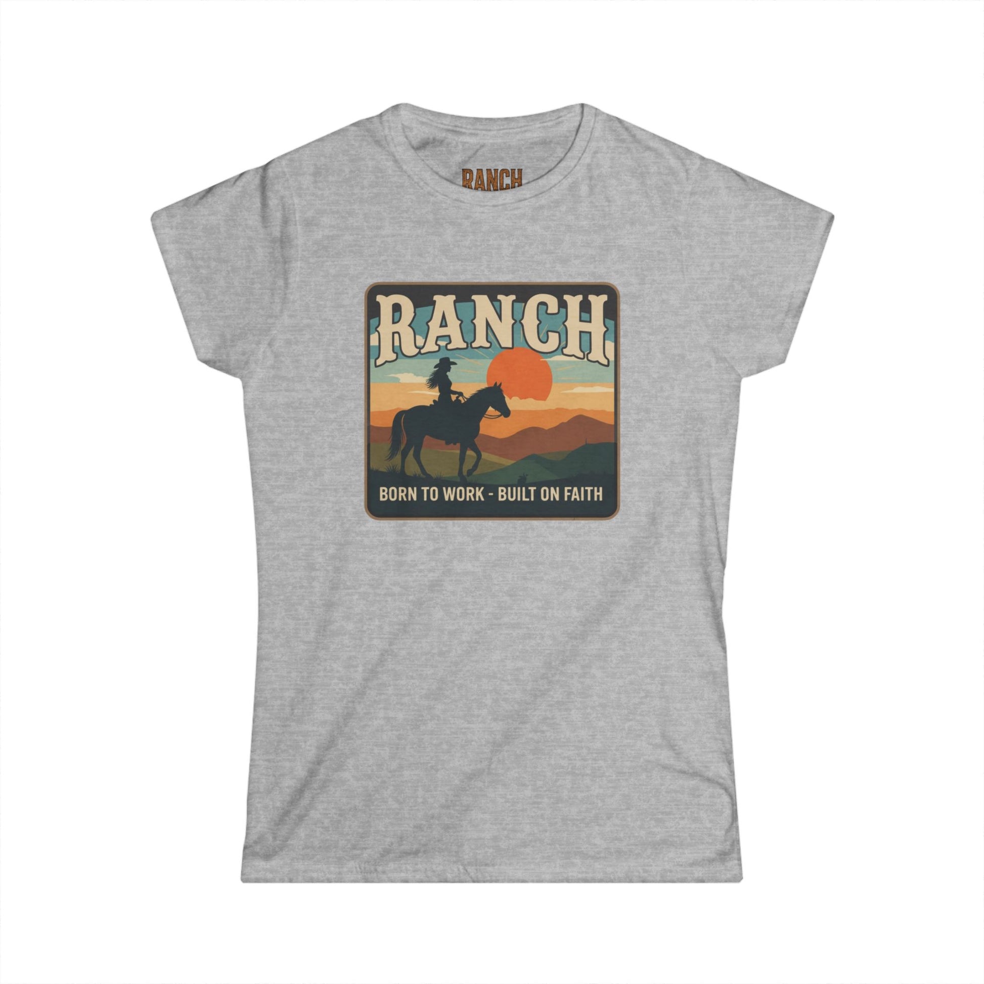 Women's cowgirl sunset Ranch Tee - Ranch