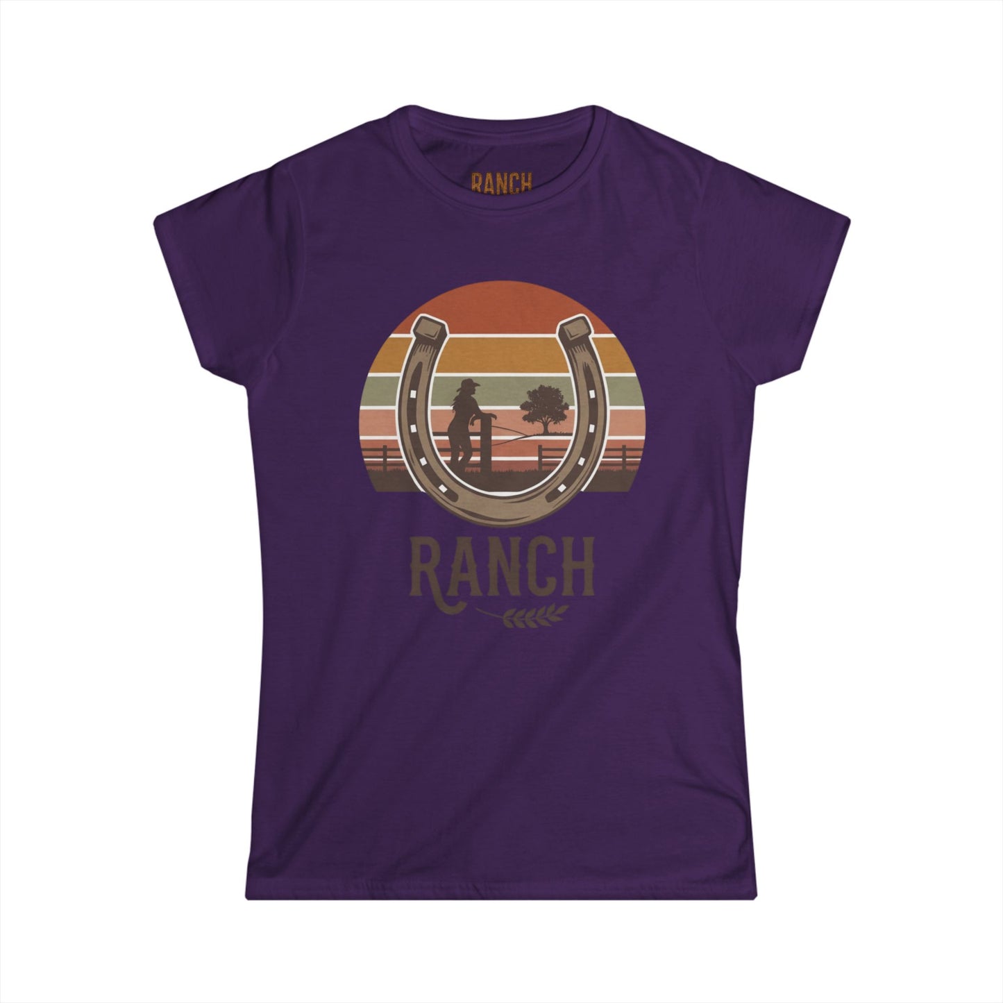 Women's horseshoe cowgirl Ranch Tee - Ranch