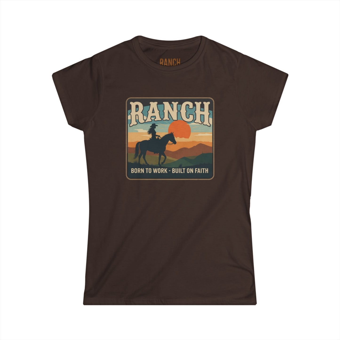 Women's cowgirl sunset Ranch Tee - Ranch