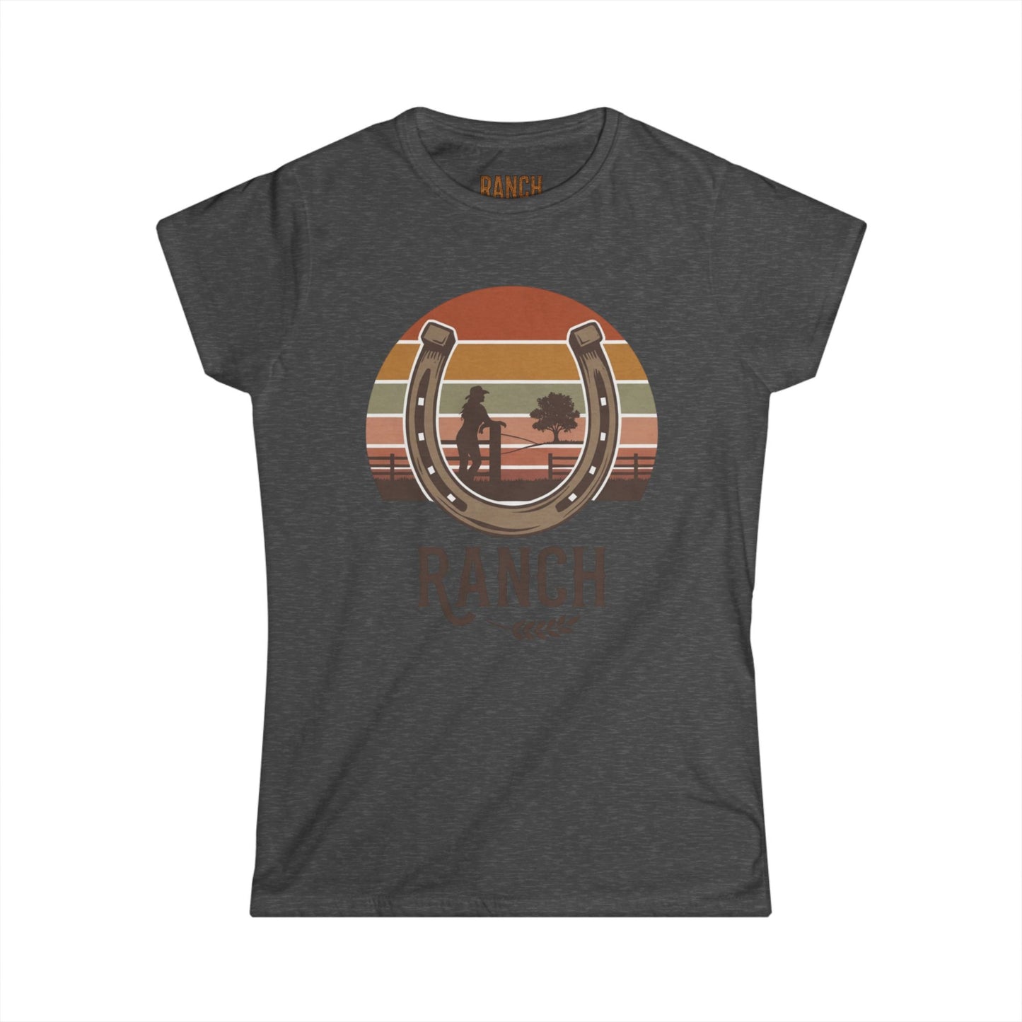 Women's horseshoe cowgirl Ranch Tee - Ranch