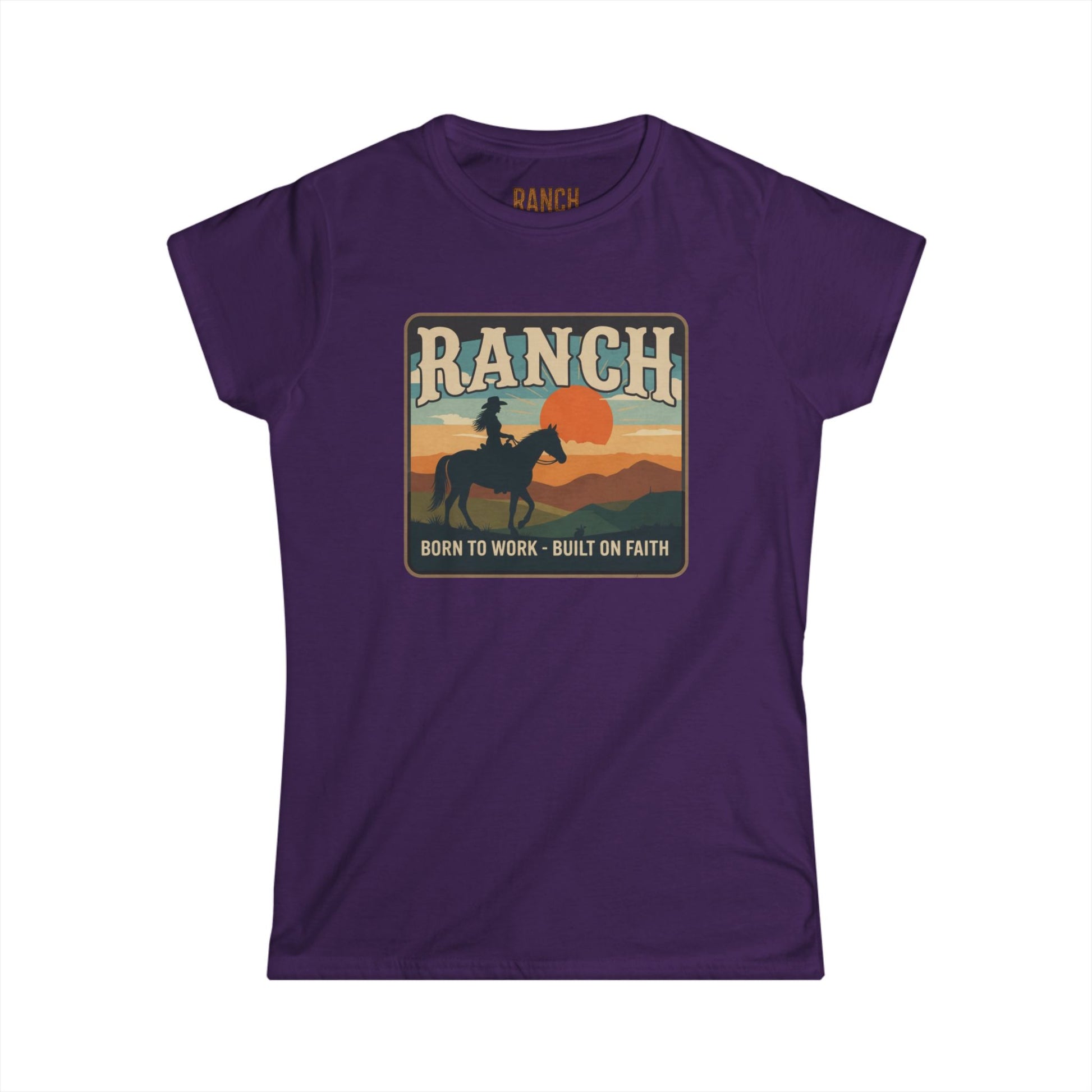 Women's cowgirl sunset Ranch Tee - Ranch