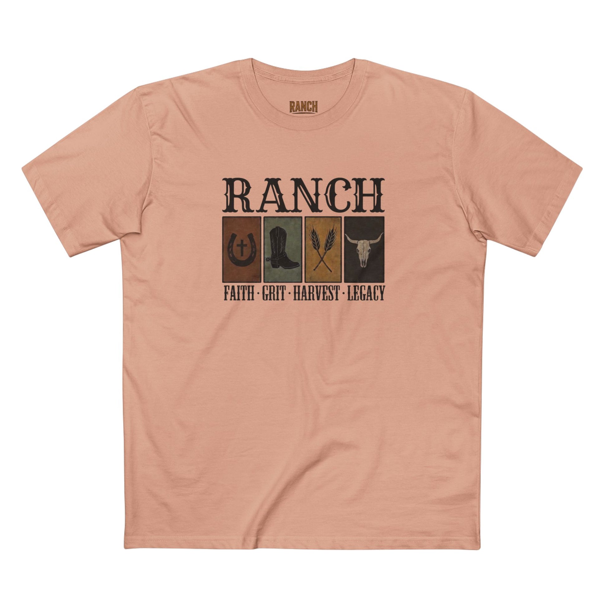 Faith.Grit.Harvest.Legacy Men's Adult Ranch Tee - Ranch