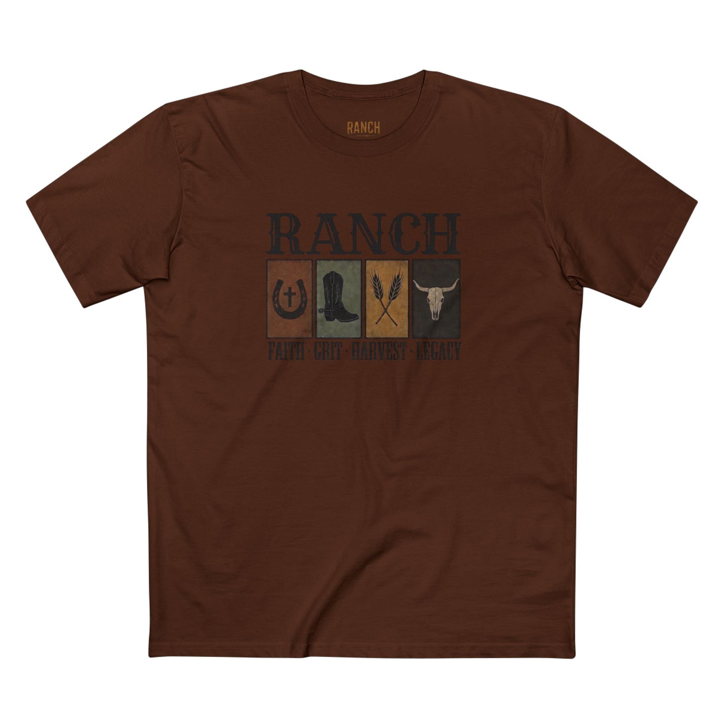 Faith.Grit.Harvest.Legacy Men's Adult Ranch Tee - Ranch