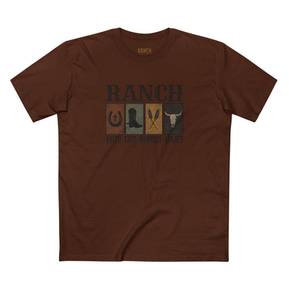 Faith.Grit.Harvest.Legacy Men's Adult Ranch Tee - Ranch