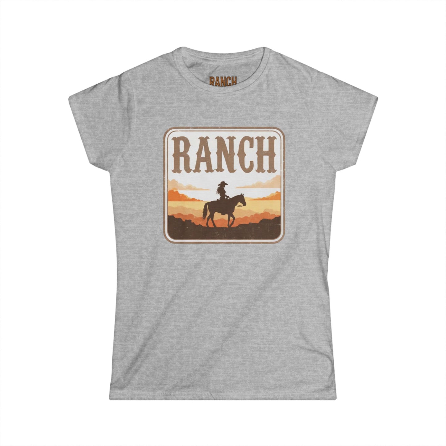 Women's cowgirl and horse Ranch Tee - Ranch