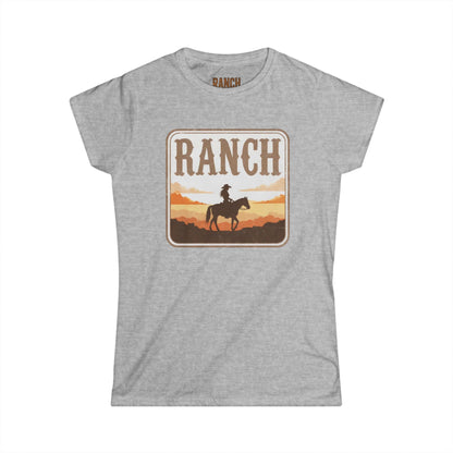 Women's cowgirl and horse Ranch Tee - Ranch