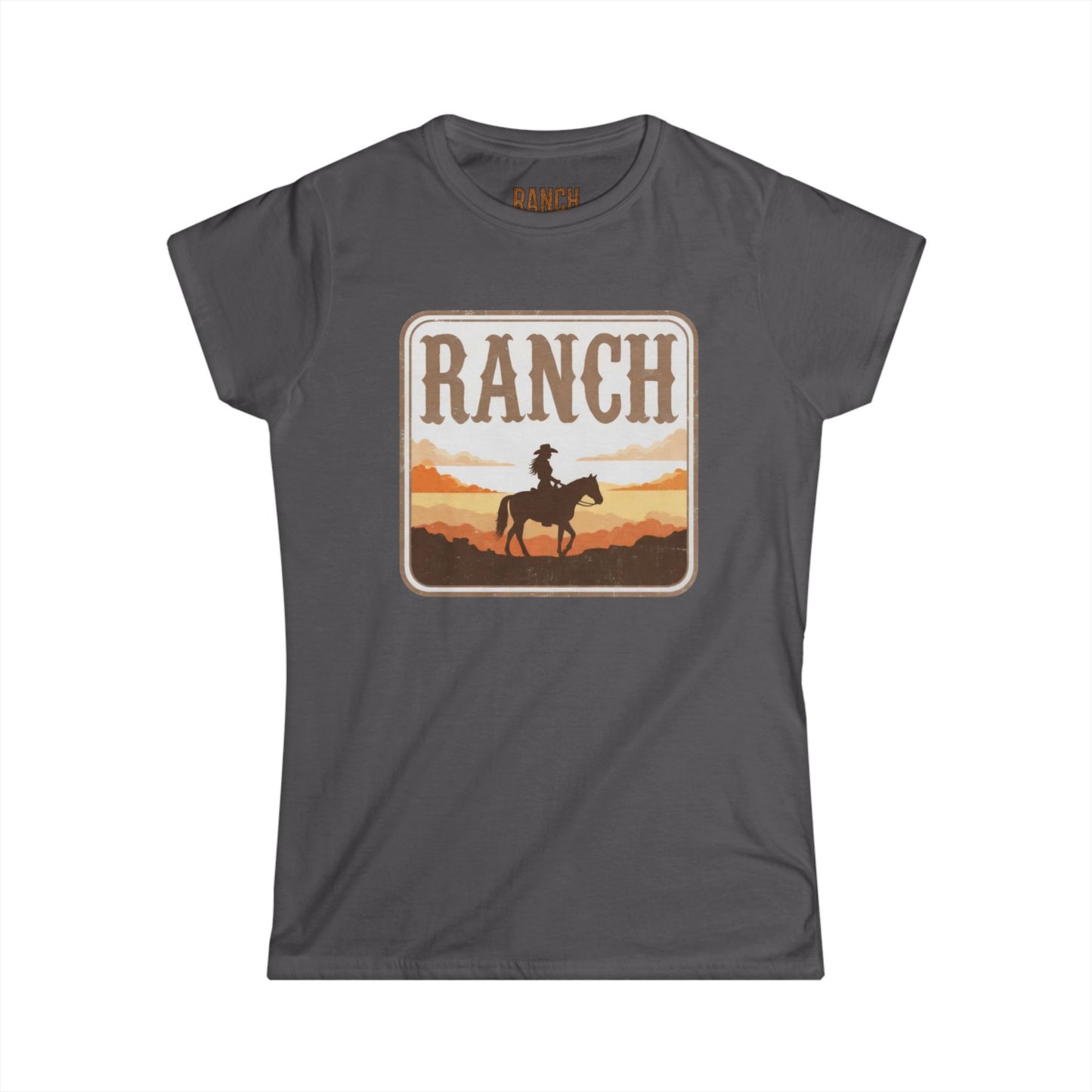 Women's cowgirl and horse Ranch Tee - Ranch