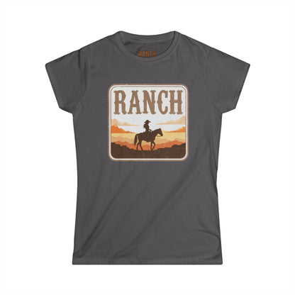 Women's cowgirl and horse Ranch Tee - Ranch