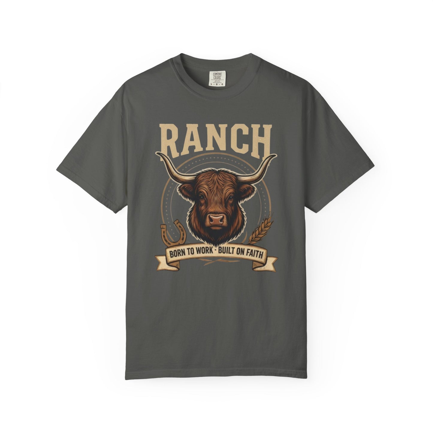 Men's longhorn bull Ranch Tee - Ranch