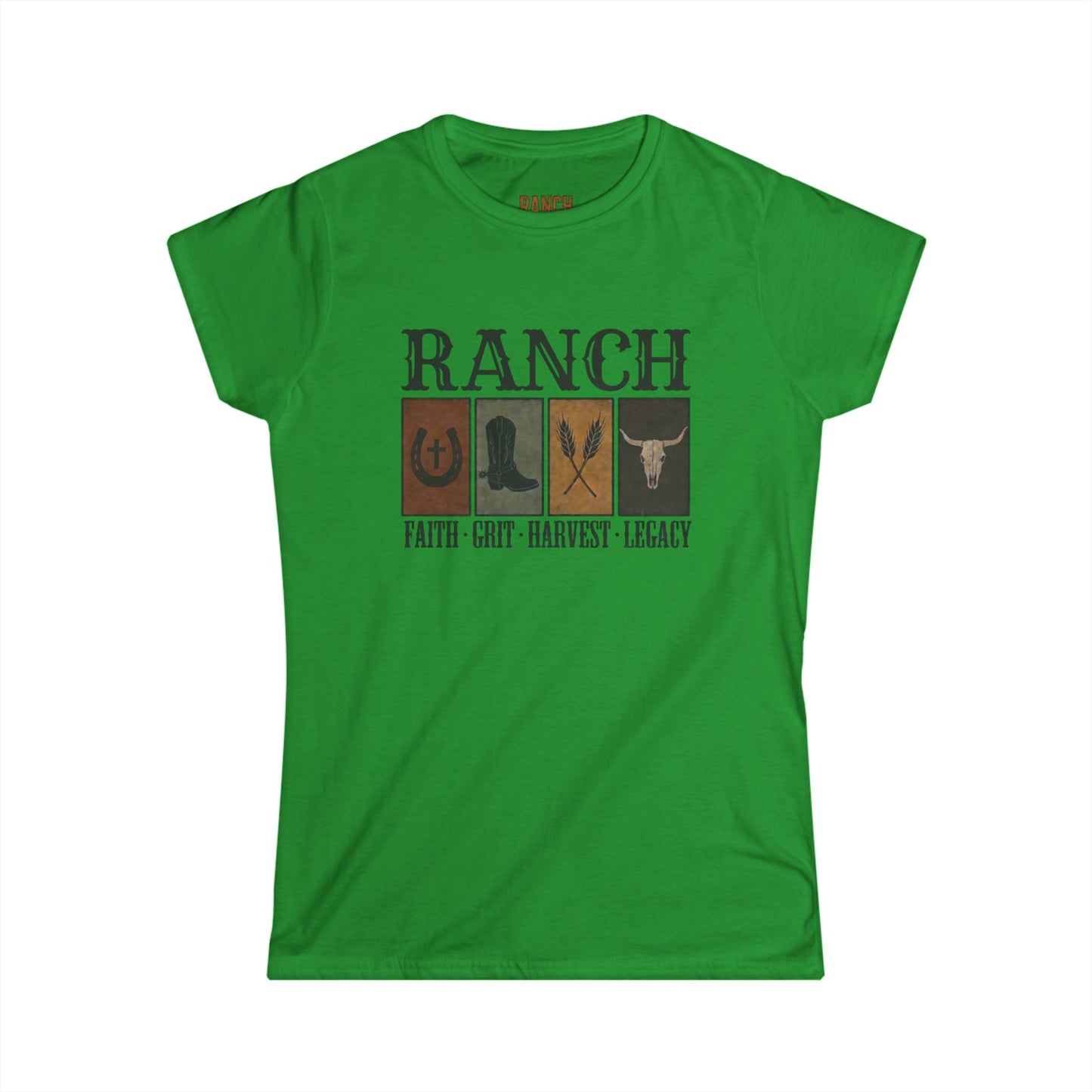 Women's Faith.Grit.Harvest.Legacy Ranch Tee - Ranch