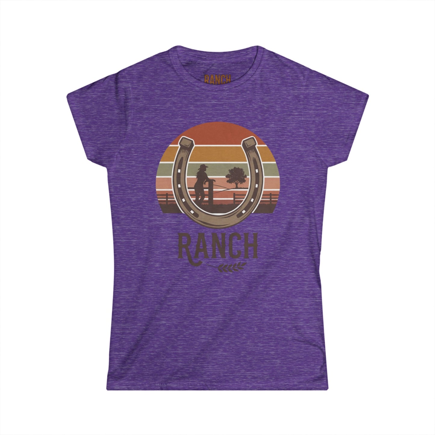Women's horseshoe cowgirl Ranch Tee - Ranch