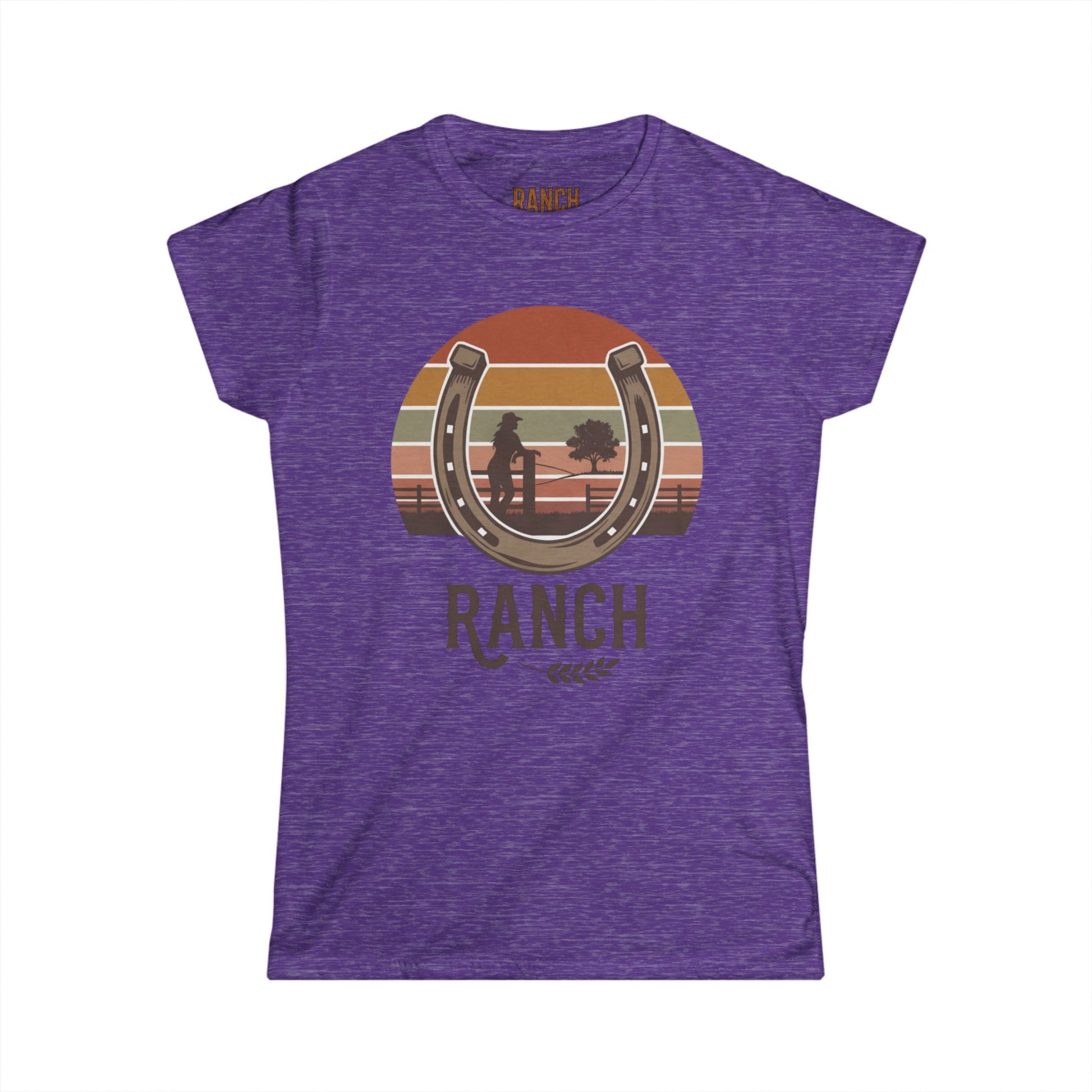 Women's horseshoe cowgirl Ranch Tee - Ranch