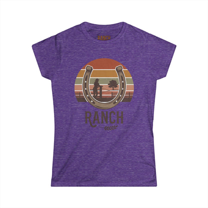 Women's horseshoe cowgirl Ranch Tee - Ranch
