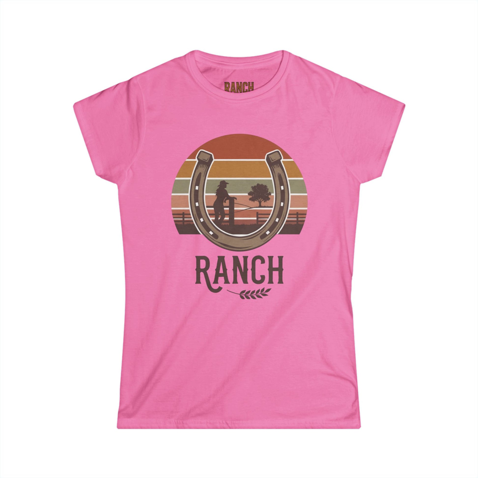 Women's horseshoe cowgirl Ranch Tee - Ranch