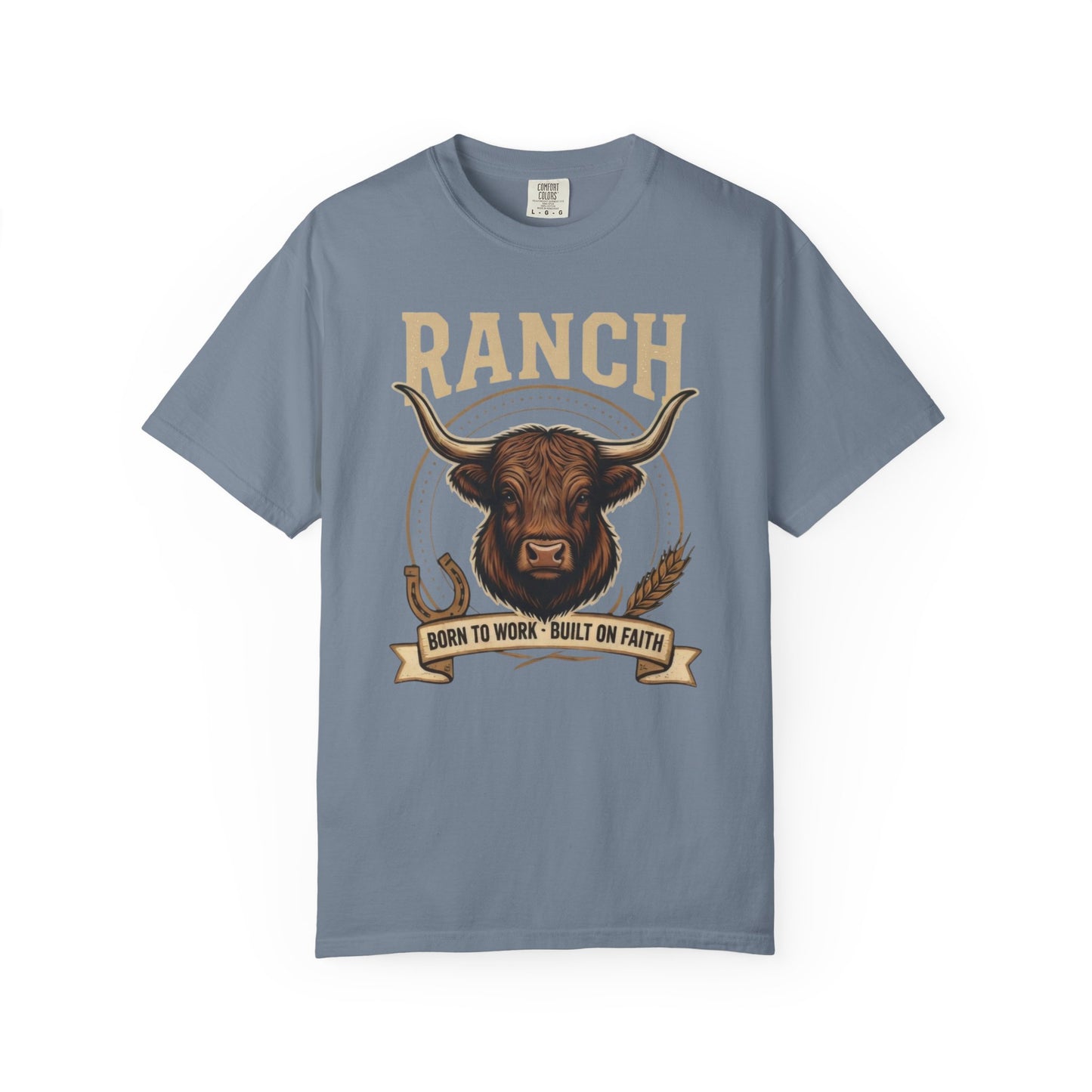 Men's longhorn bull Ranch Tee - Ranch
