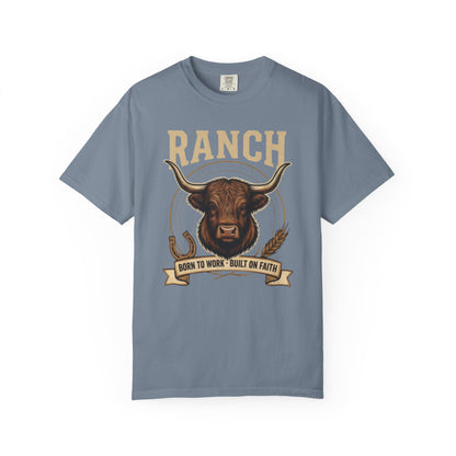 Men's longhorn bull Ranch Tee - Ranch
