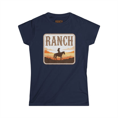 Women's cowgirl and horse Ranch Tee - Ranch
