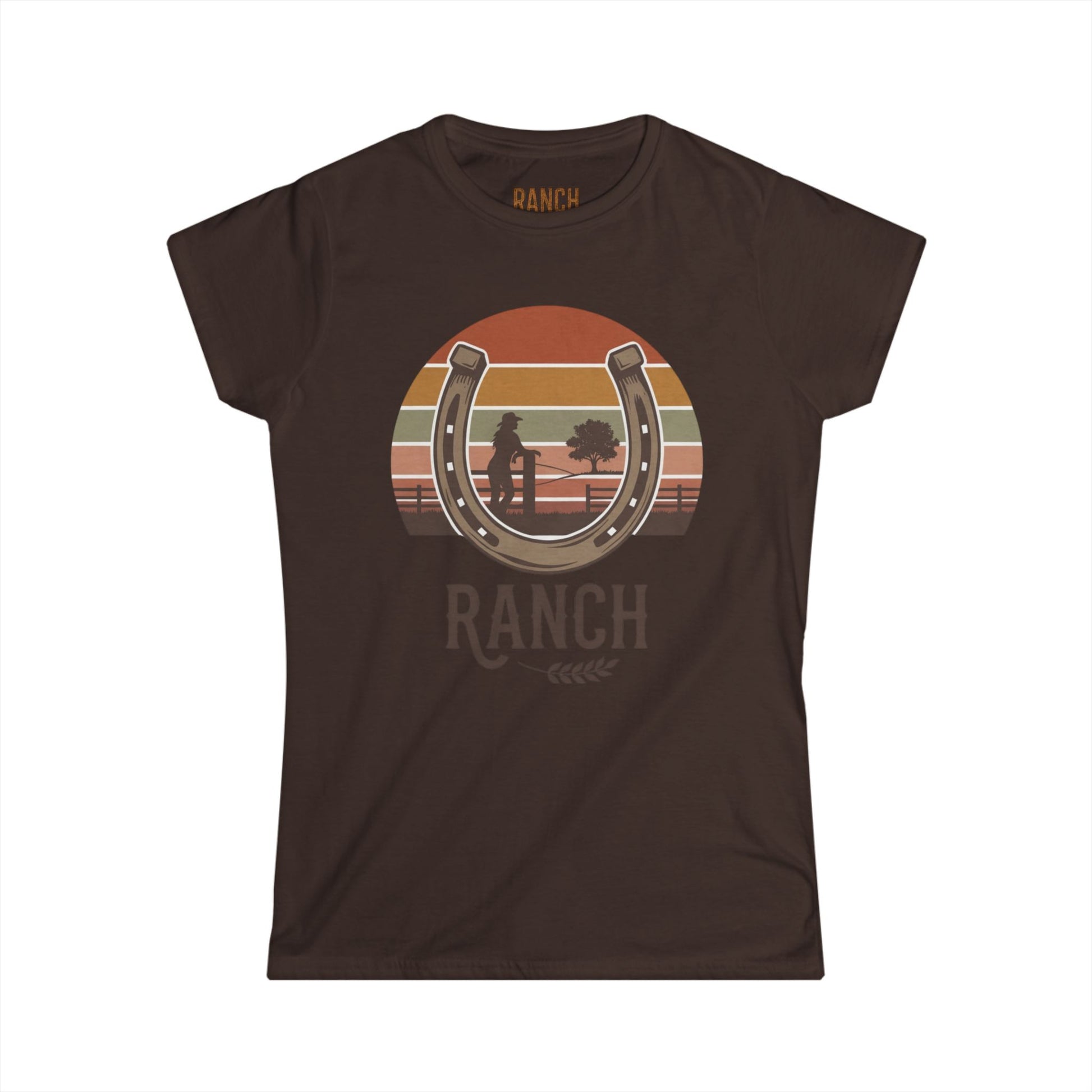 Women's horseshoe cowgirl Ranch Tee - Ranch