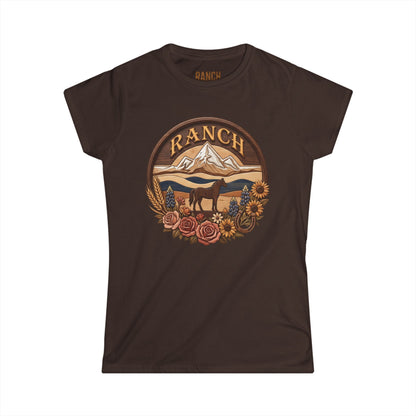 Women's mountain flowers Ranch Tee - Ranch