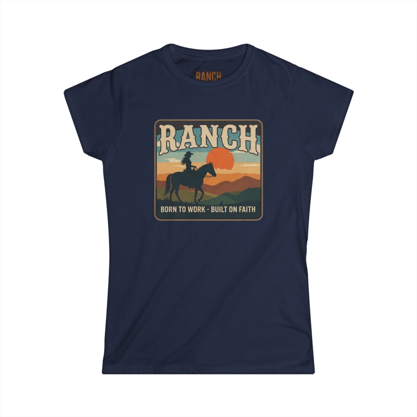 Women's cowgirl sunset Ranch Tee - Ranch
