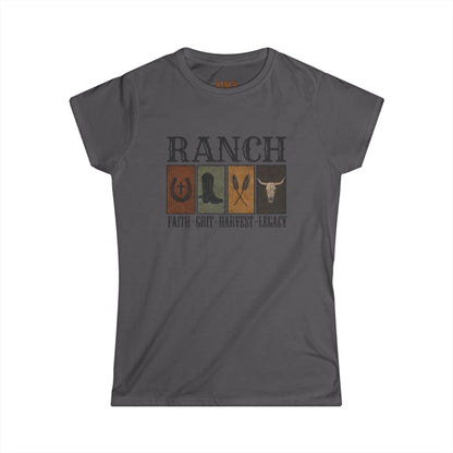 Women's Faith.Grit.Harvest.Legacy Ranch Tee - Ranch