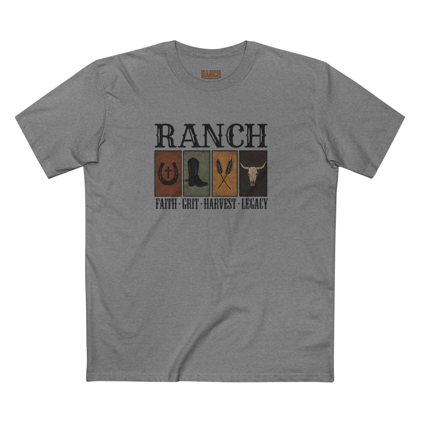 Faith.Grit.Harvest.Legacy Men's Adult Ranch Tee - Ranch