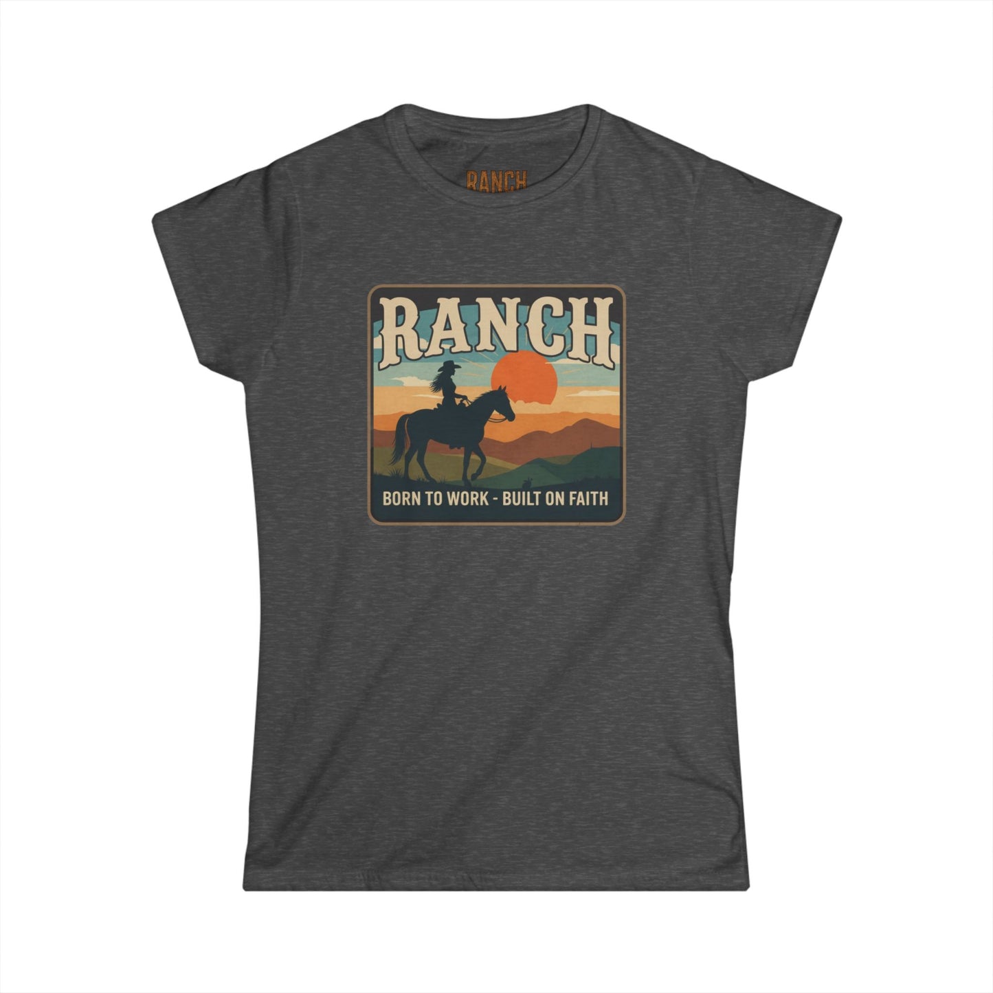 Women's cowgirl sunset Ranch Tee - Ranch
