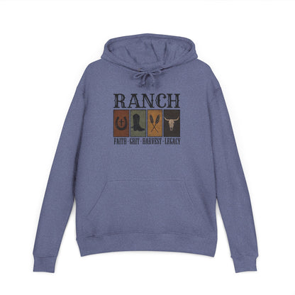 Faith.Grit.Harvest.Legacy Women's Ranch Hoodie - Ranch