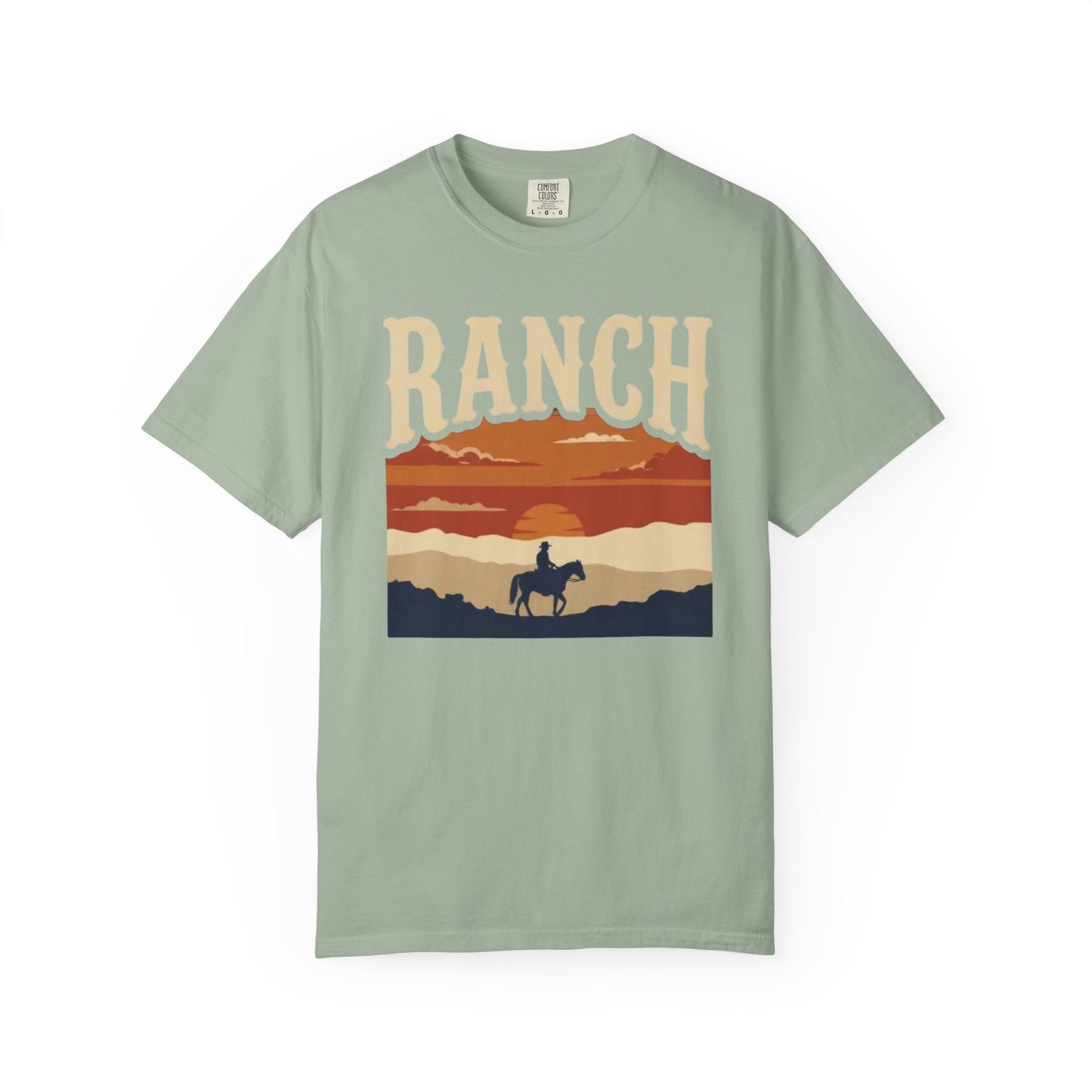 Men's retro sunset Ranch Tee - Ranch