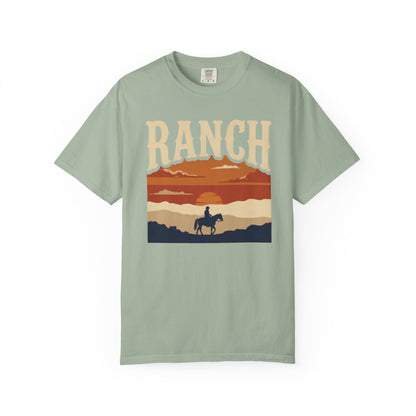 Men's retro sunset Ranch Tee - Ranch