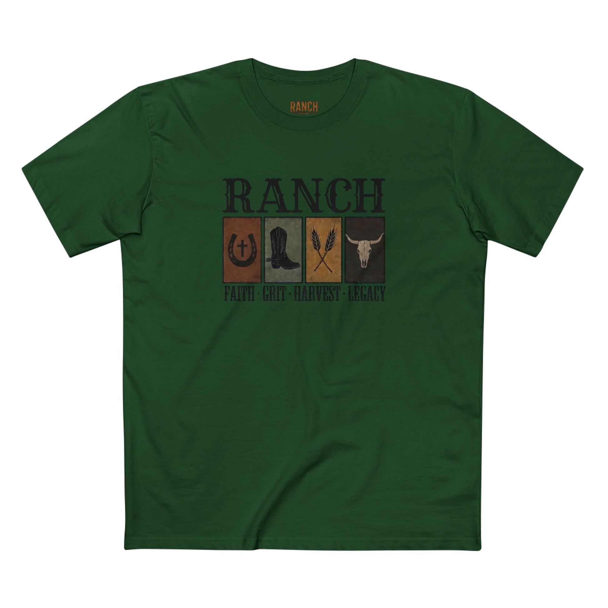 Faith.Grit.Harvest.Legacy Men's Adult Ranch Tee - Ranch