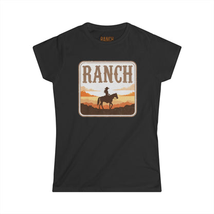 Women's cowgirl and horse Ranch Tee - Ranch