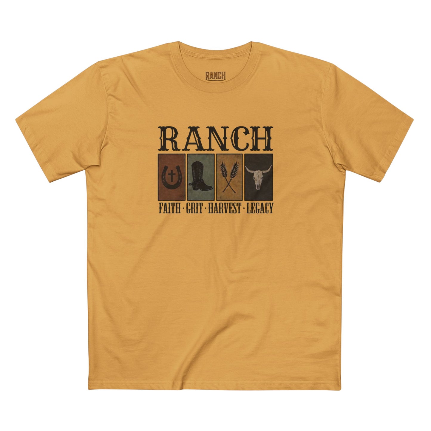 Faith.Grit.Harvest.Legacy Men's Adult Ranch Tee - Ranch