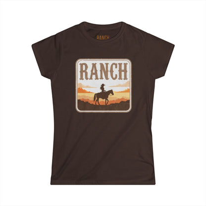 Women's cowgirl and horse Ranch Tee - Ranch