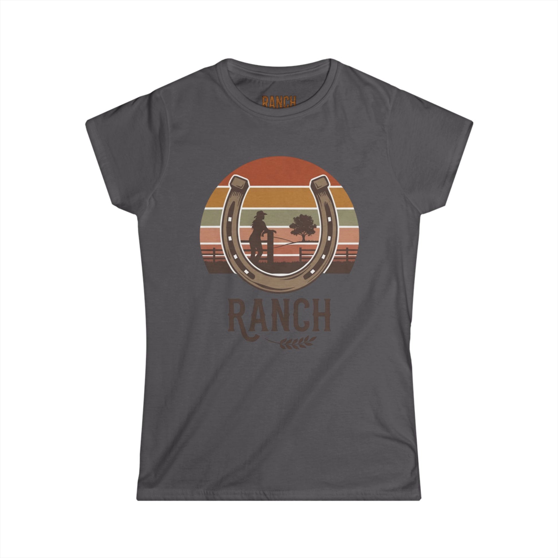 Women's horseshoe cowgirl Ranch Tee - Ranch