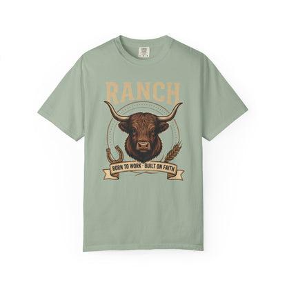 Men's longhorn bull Ranch Tee - Ranch