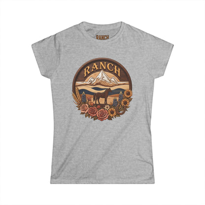 Women's mountain flowers Ranch Tee - Ranch
