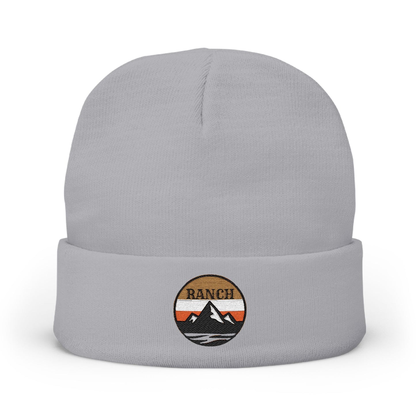 Mountain Adventure Knit Beanie - Stylish Embroidered Winter Hat