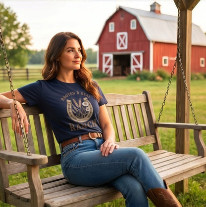 Women's horseshoe garden Ranch Tee - Ranch