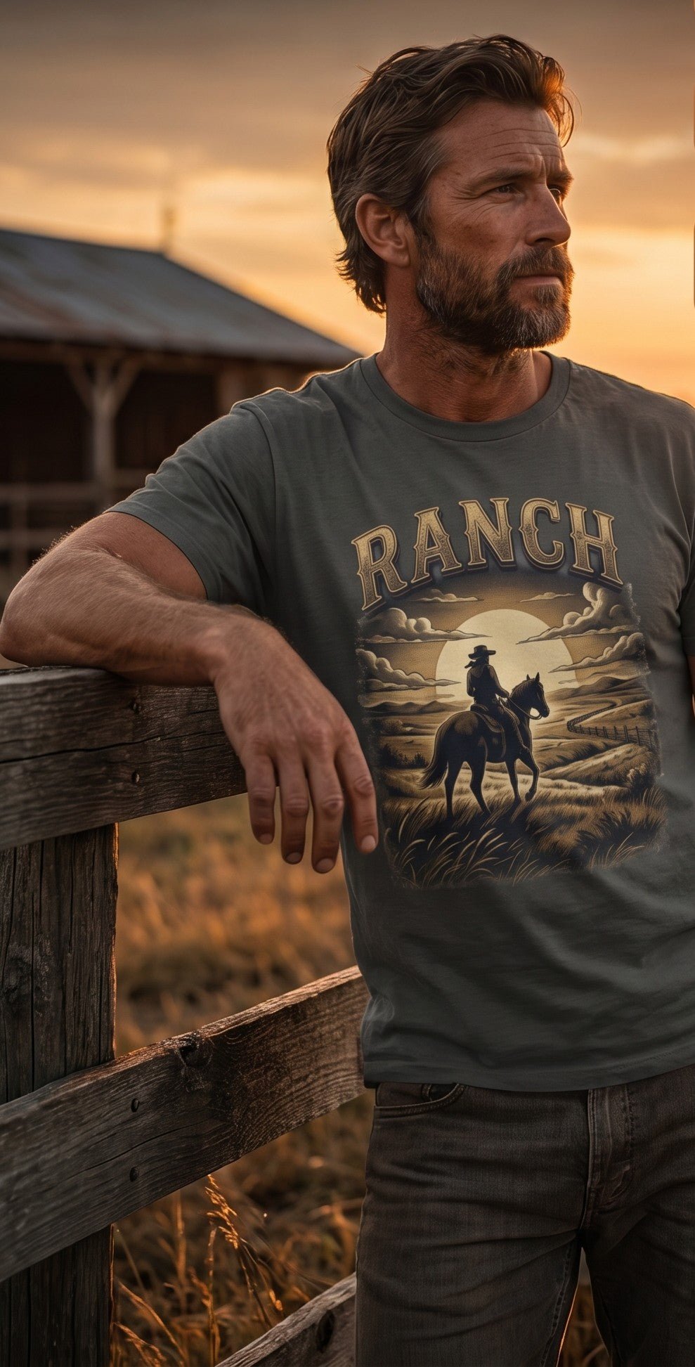 Men's cowboy Ranch Tee - Ranch