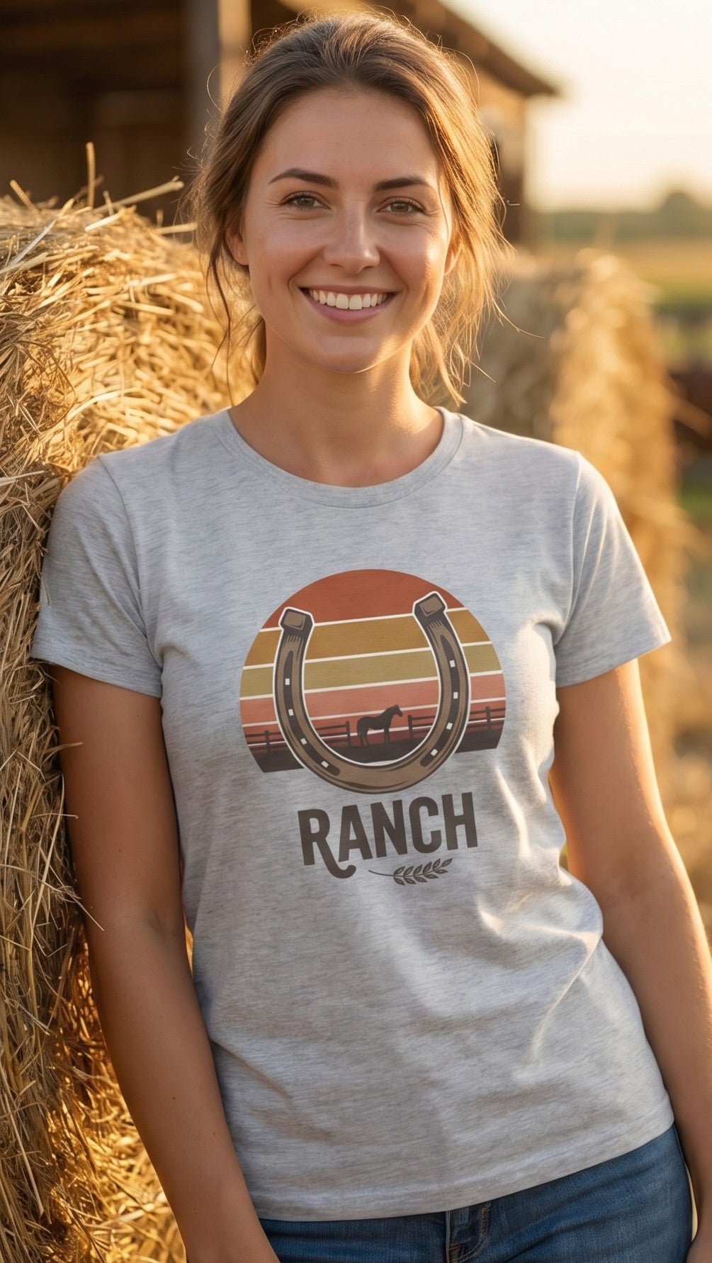 Women's horseshoe Ranch Tee - Ranch