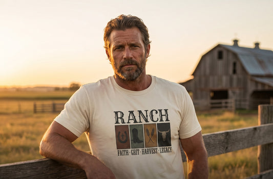 Faith.Grit.Harvest.Legacy Men's Adult Ranch Tee - Ranch
