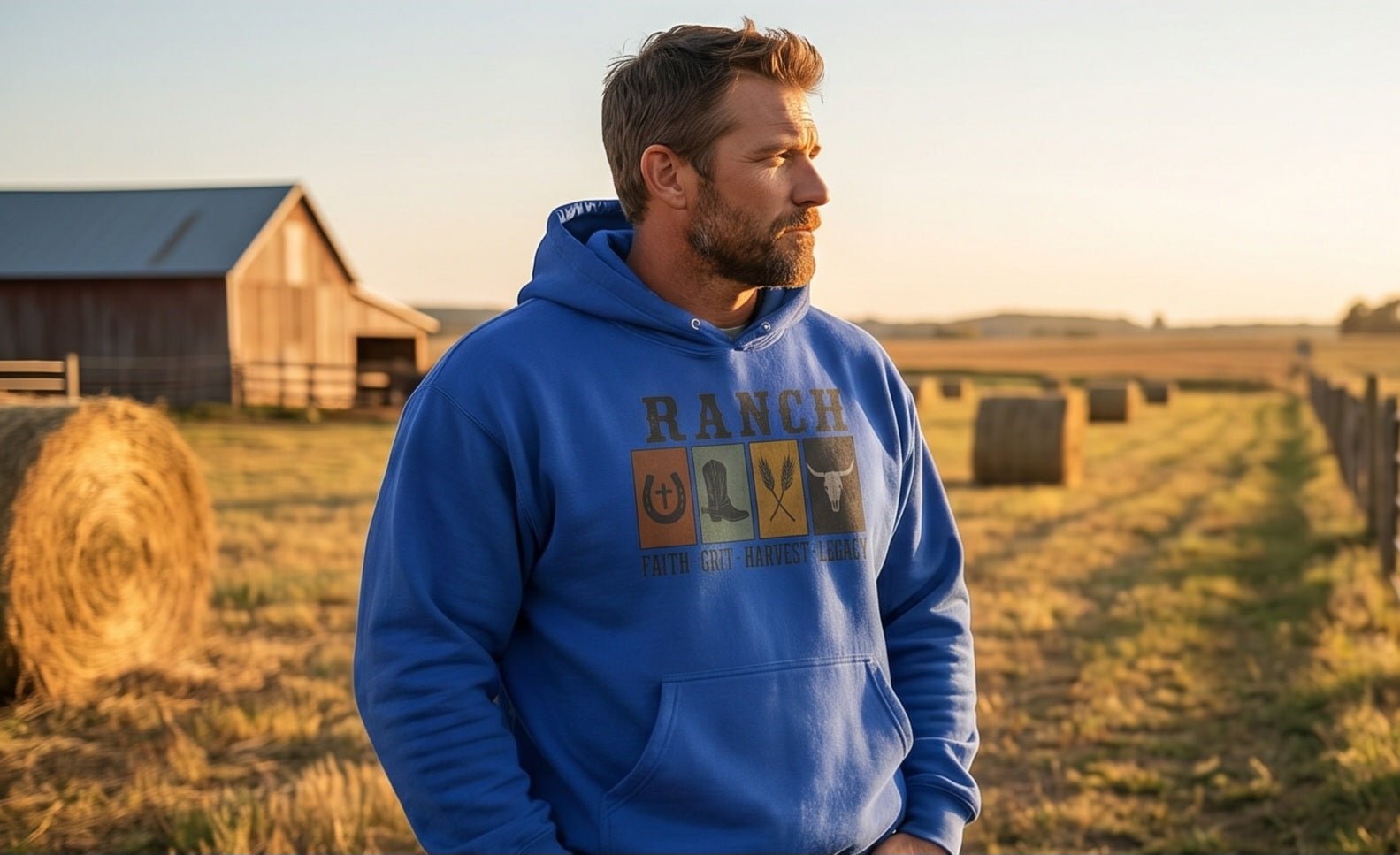Men's Faith.Grit.Harvest.Legacy Ranch Hoodie - Ranch