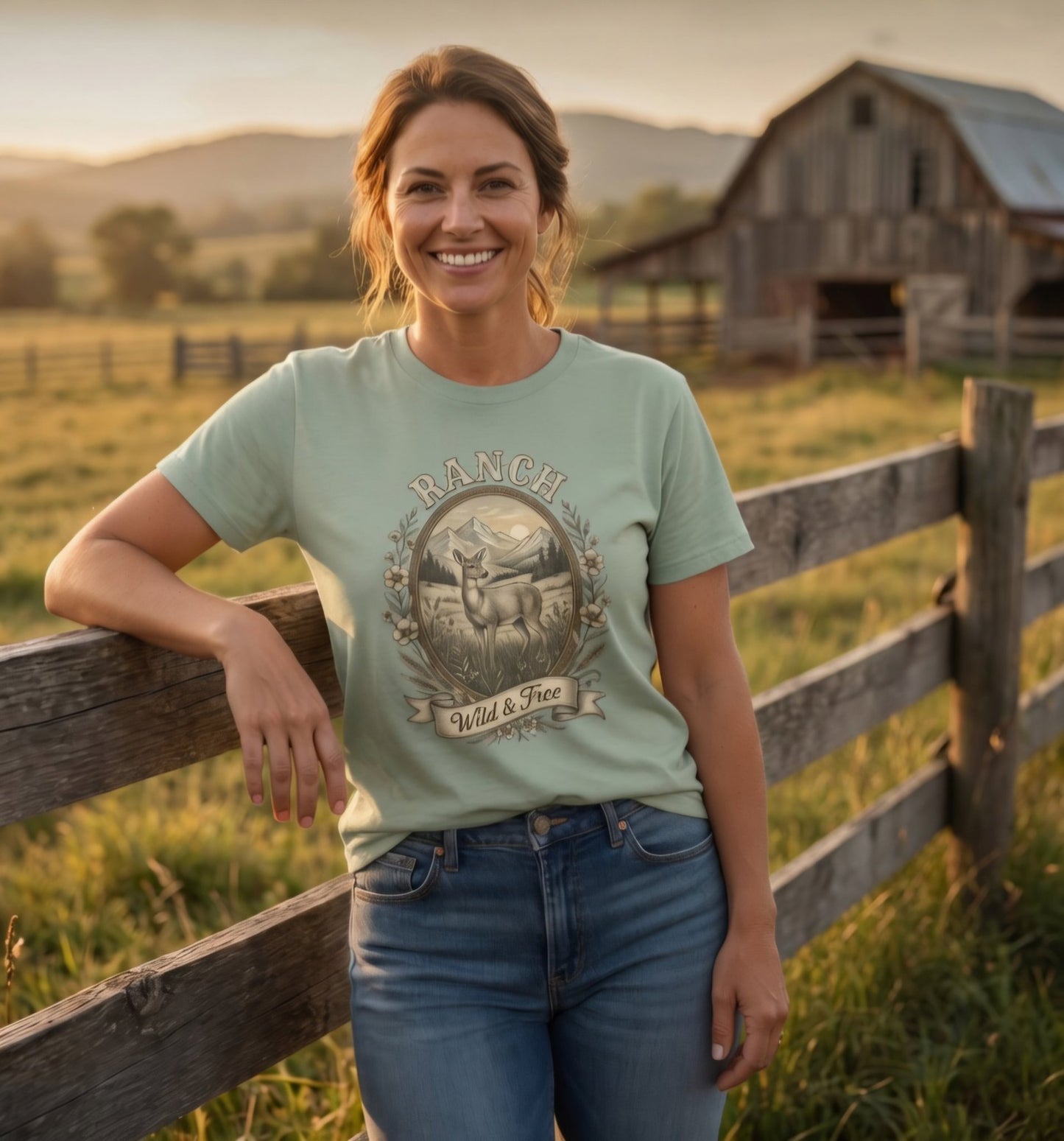 Women's horseshoe Ranch Tee - Ranch