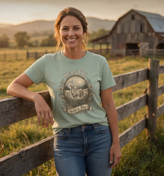 Women's horseshoe Ranch Tee - Ranch